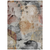 9' X 12' Terra Cotta Copper And Beige Floral Washable Indoor Outdoor Area Rug