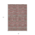 8' X 10' Red Beige And Copper Striped Washable Indoor Outdoor Area Rug
