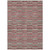 8' X 10' Red Beige And Copper Striped Washable Indoor Outdoor Area Rug
