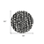 8' Black And Ivory Round Abstract Washable Indoor Outdoor Area Rug