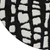 8' Black And Ivory Round Abstract Washable Indoor Outdoor Area Rug