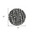 8' Black And Ivory Round Abstract Washable Indoor Outdoor Area Rug