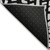 8' Black And Ivory Round Abstract Washable Indoor Outdoor Area Rug