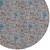 8' Brown And Blue Round Floral Washable Indoor Outdoor Area Rug