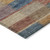 10' X 14' Beige Blue And Gold Striped Washable Indoor Outdoor Area Rug