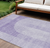 9' X 12' Lavender And Purple Geometric Washable Indoor Outdoor Area Rug