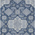 8' X 10' Blue Ivory And Gray Medallion Washable Indoor Outdoor Area Rug