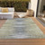 10' X 14' Beige Tan And Taupe Striped Washable Indoor Outdoor Area Rug