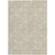 8' X 10' Beige Tan And Ivory Floral Washable Indoor Outdoor Area Rug - Beige, Tan, Ivory