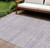 8' X 10' Lavender And Lilac Abstract Washable Indoor Outdoor Area Rug - Lavender, Lilac