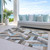 10' X 14' Brown Geometric Washable Indoor Outdoor Area Rug Transitional Style - Brown Color