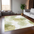 9' X 12' Green And Ivory Abstract Washable Indoor Outdoor Area Rug