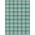9' X 12' Blue And Green Plaid Washable Indoor Outdoor Area Rug