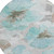 8' Teal Blue And Aqua Round Floral Washable Indoor Outdoor Area Rug - 880016671391