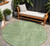8' Green And Light Green Round Geometric Washable Indoor Outdoor Area Rug