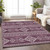 10' X 14' Eggplant And Ivory Southwestern Washable Indoor Outdoor Area Rug