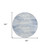 8' Sky Blue And Ivory Round Striped Washable Indoor Outdoor Area Rug