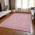 9' X 12' Blush Pink And Ivory Floral Washable Indoor Outdoor Area Rug
