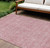 9' X 12' Blush Pink And Ivory Floral Washable Indoor Outdoor Area Rug