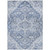 10' X 14' Denim Blue And Sky Blue Oriental Washable Indoor Outdoor Area Rug