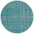 8' Teal Blue Gray And Brown Round Striped Washable Indoor Outdoor Area Rug