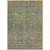 9' X 12' Green Gold And Charcoal Abstract Washable Indoor Outdoor Area Rug