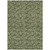8' X 10' Olive Green Artichoke Green And Ivory Floral Washable Indoor Outdoor Area Rug