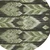 8' Olive Green And Artichoke Green Round Southwestern Washable Indoor Outdoor Area Rug
