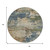 8' Blue Green And Beige Round Abstract Washable Indoor Outdoor Area Rug