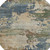 8' Blue Green And Beige Round Abstract Washable Indoor Outdoor Area Rug