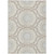 9' X 12' Ivory Beige And Silver Floral Medallion Washable Indoor Outdoor Area Rug
