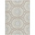 9' X 12' Ivory Beige And Silver Floral Medallion Washable Indoor Outdoor Area Rug