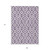 9' X 12' Purple And Ivory Geometric Washable Indoor Outdoor Area Rug - Purple, Ivory