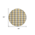 8' Gray Tan And Beige Round Plaid Washable Indoor Outdoor Area Rug