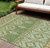 10' X 14' Green Copper And Ivory Aztec Washable Indoor Outdoor Area Rug