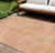 8' X 10' Peach Washable Indoor Outdoor Area Rug