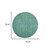 Homeroots Home Decor 6 X 6 Inches Blue and Green Round Striped Non Skid Indoor Outdoor Area Rug
