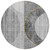 8' Charcoal Gray And Silver Round Geometric Washable Indoor Outdoor Area Rug - Charcoal, Gray, Silver