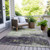 8' X 10' Artichoke Green And Purple Geometric Washable Indoor Outdoor Area Rug