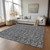 9' X 12' Gray Charcoal And Silver Floral Washable Indoor Outdoor Area Rug Transitional Style - Gray, Charcoal, Silver Color