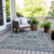 9' X 12' Denim Blue And Gold Floral Medallion Washable Indoor Outdoor Area Rug