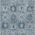 9' X 12' Denim Blue And Gold Floral Medallion Washable Indoor Outdoor Area Rug
