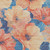 9' X 12' Peach And Blue Floral Washable Indoor Outdoor Area Rug