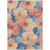 9' X 12' Peach And Blue Floral Washable Indoor Outdoor Area Rug