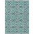 10' X 14' Teal Blue And Aqua Medallion Washable Indoor Outdoor Area Rug