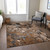 9' X 12' Ivory Abstract Washable Indoor Outdoor Area Rug