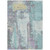 9' X 12' Teal Blue And Ivory Abstract Washable Indoor Outdoor Area Rug - Teal Blue, Ivory
