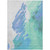 8' X 10' Pale Aqua Mint Green And Ivory Abstract Washable Indoor Outdoor Area Rug