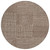 8' Brown And Ivory Round Geometric Washable Indoor Outdoor Area Rug Transitional Style - Brown, Ivory Color