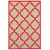 10' X 13' Red Geometric Stain Resistant Indoor Outdoor Area Rug